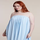 Strapless Draped Midi Dress image number 3