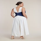 Corset Detail Poplin Maxi Dress image number 1