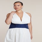 Corset Detail Poplin Maxi Dress image number 2