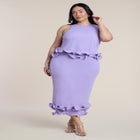 Ruffle Detail Column Maxi Dress image number 0