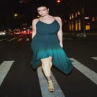 Asym Hem Draped Jersey Midi Dress image number 0