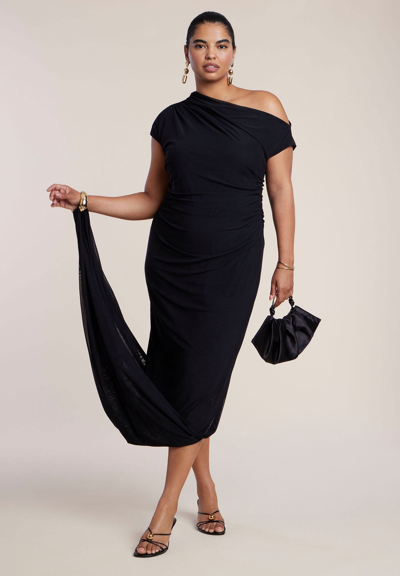Bracelet Detail Draped Maxi Dress image number 1