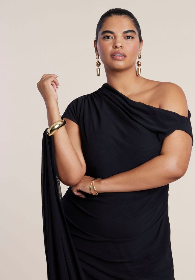 Bracelet Detail Draped Maxi Dress image number 4