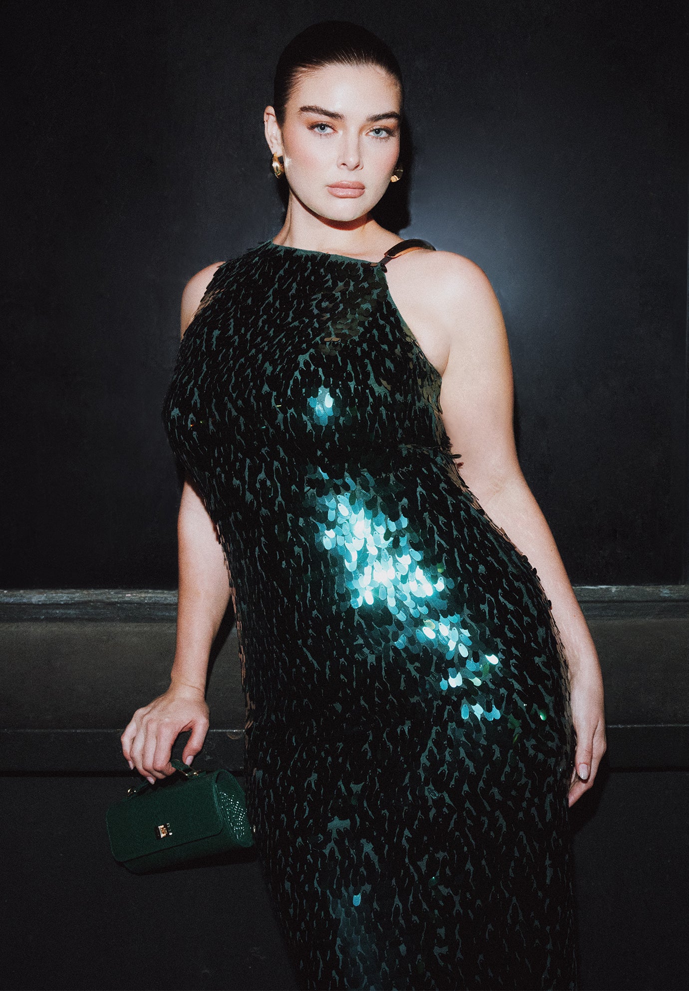 Textured Sequin Maxi Dress image number 0