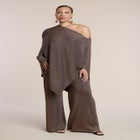 Shimmer Knit Wide-Leg Sweater Pant image number null