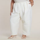 Cotton-Blend Straight Leg Pant image number null