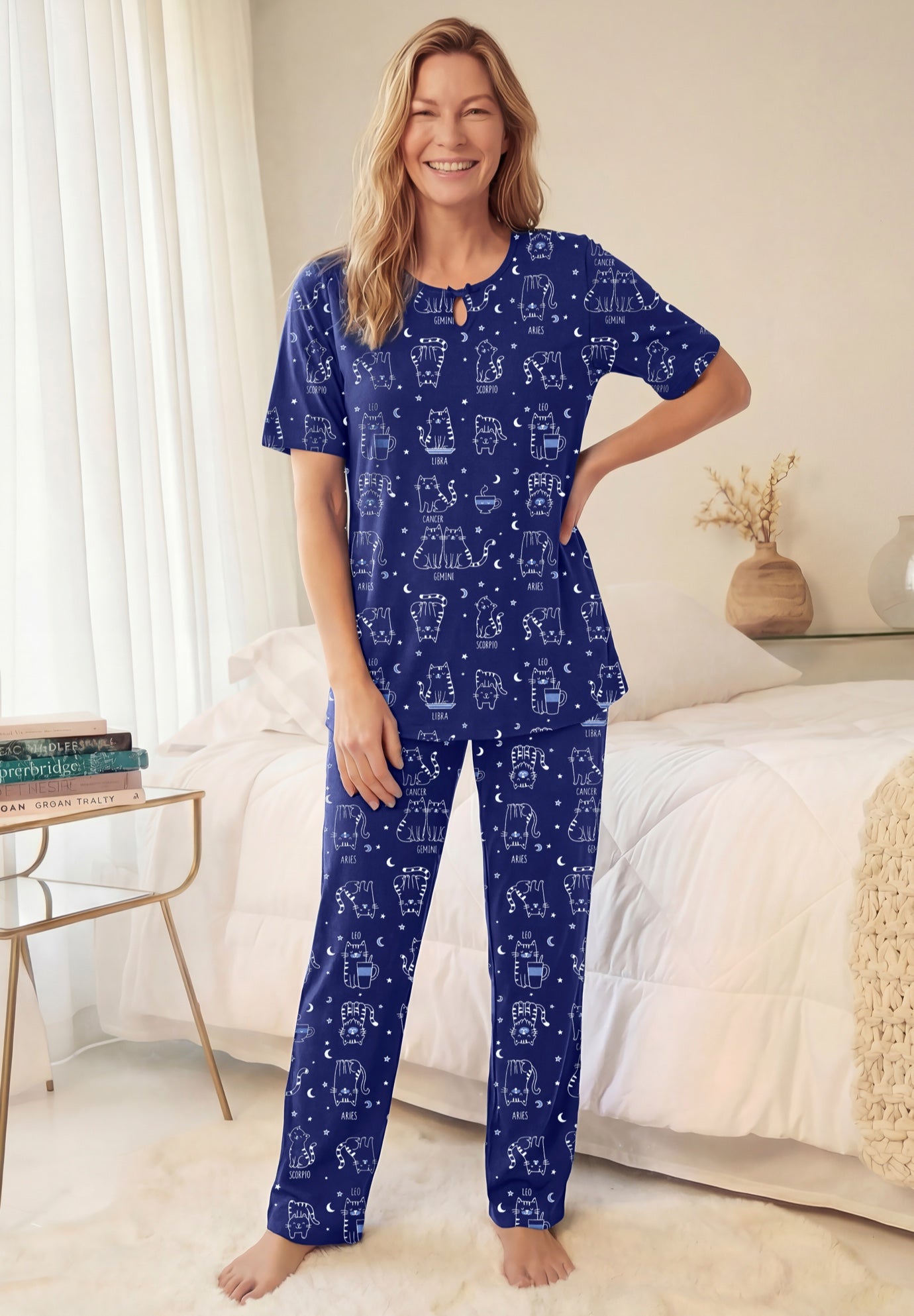 2 Piece Keyhole Pajama Set image number 3