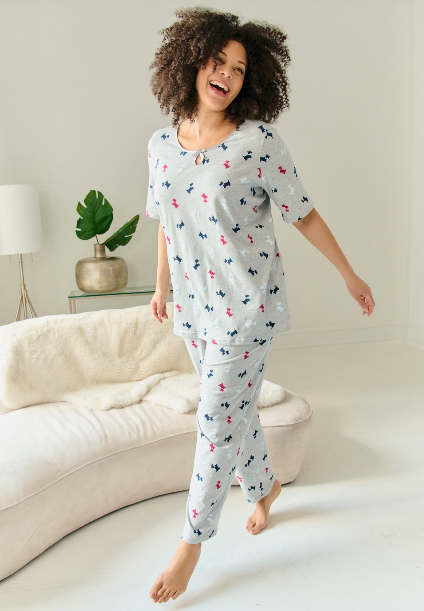 2 Piece Keyhole Pajama Set image number 1