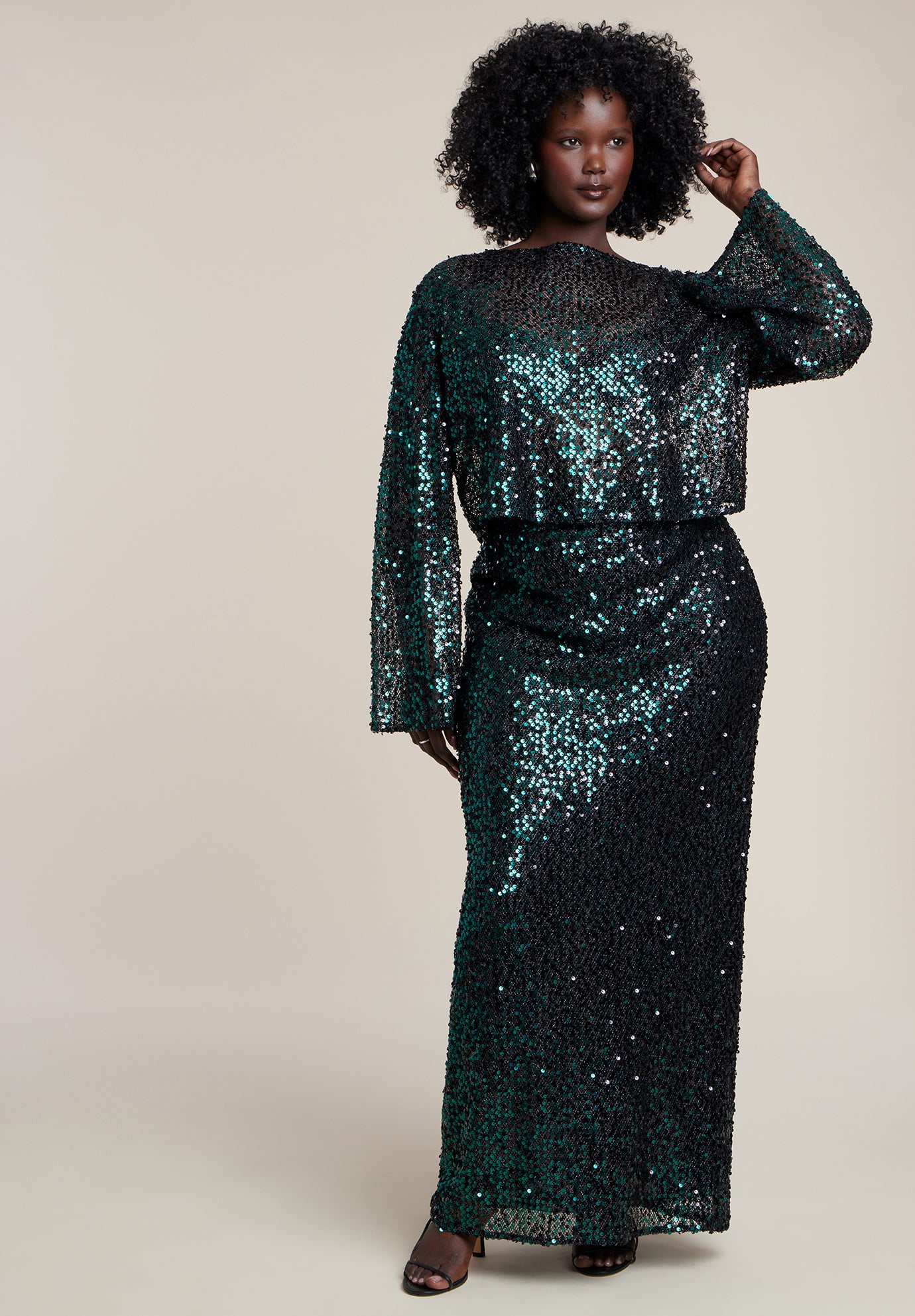 Sequin Column Maxi Skirt image number 1