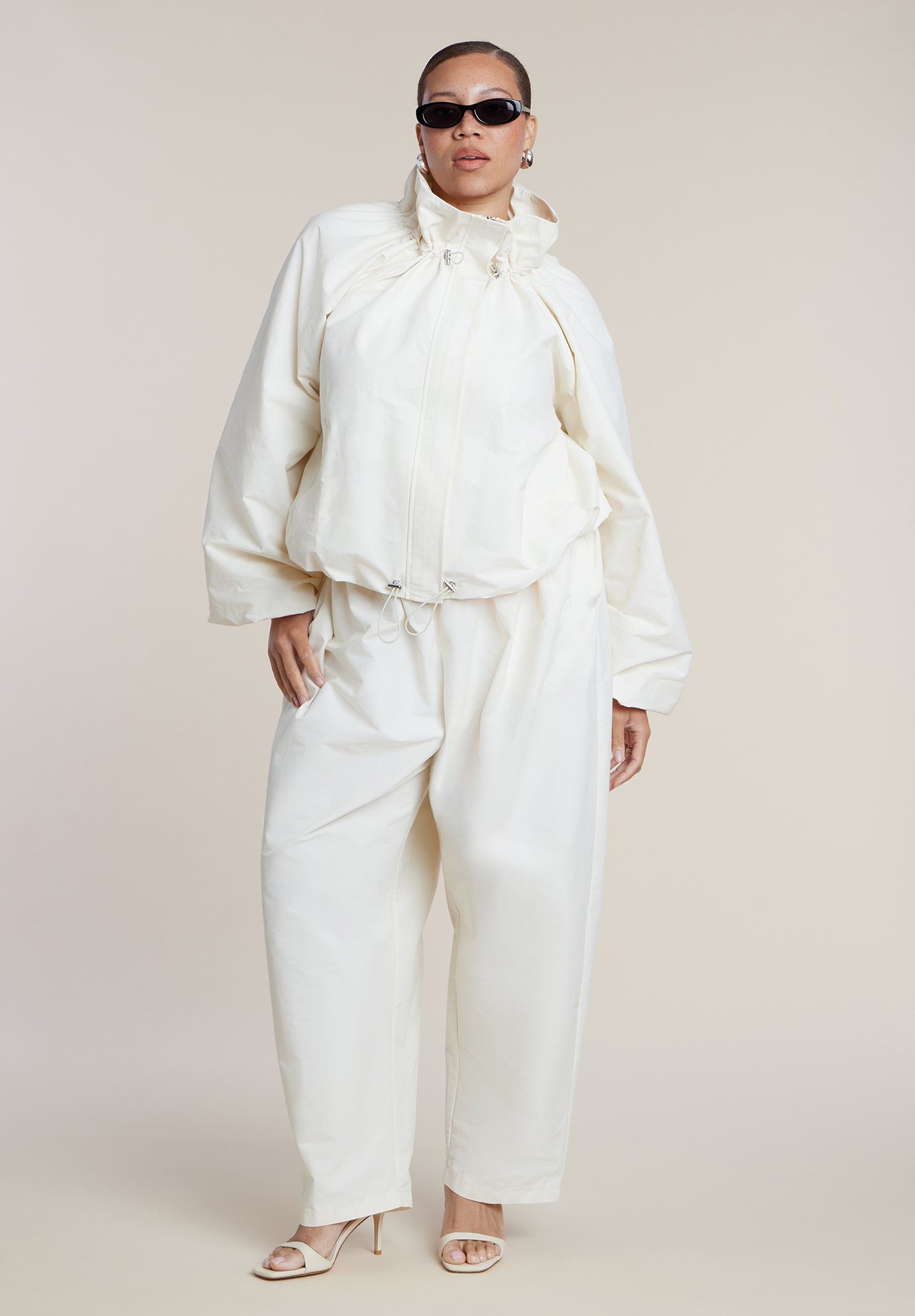 Cotton-Blend Drawcord Bomber Jacket image number 2