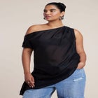 Off The Shoulder Sheer Top image number 1