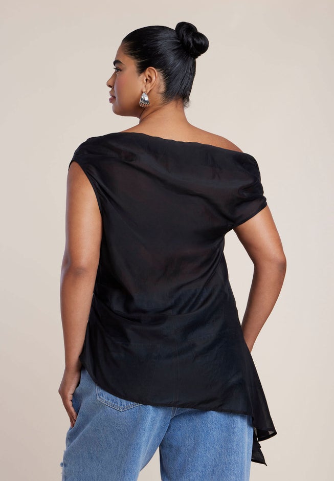 Off The Shoulder Sheer Top image number 2