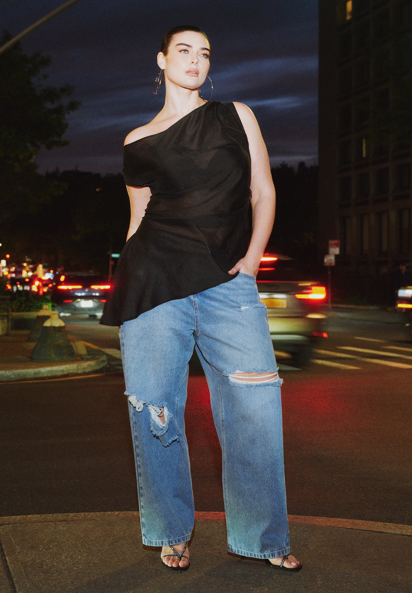 Off The Shoulder Sheer Top image number 5