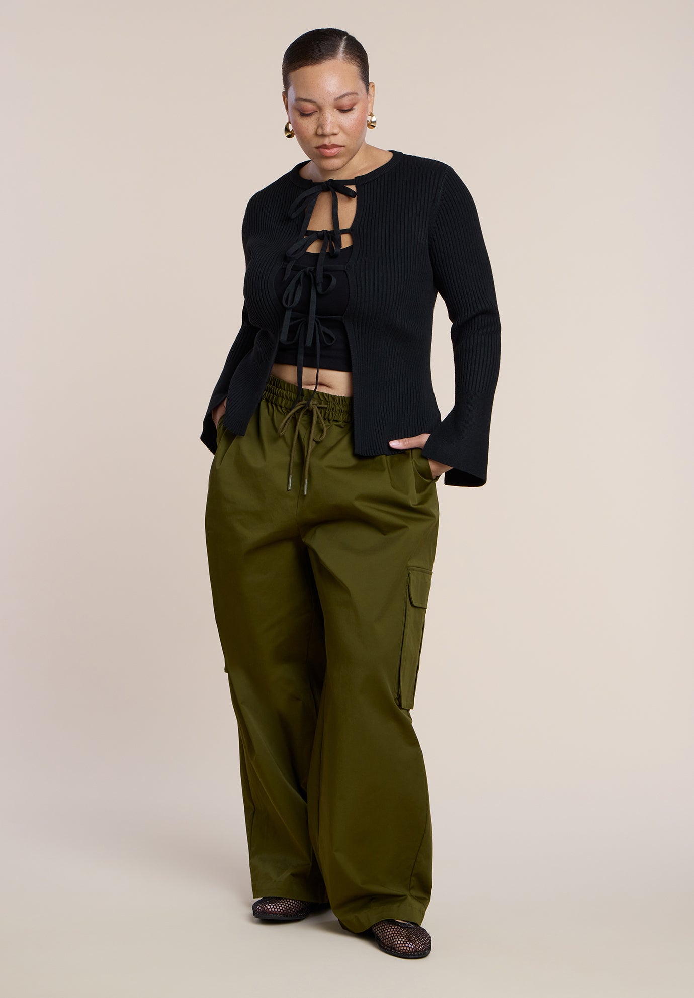 Tie Front Cardigan image number 2
