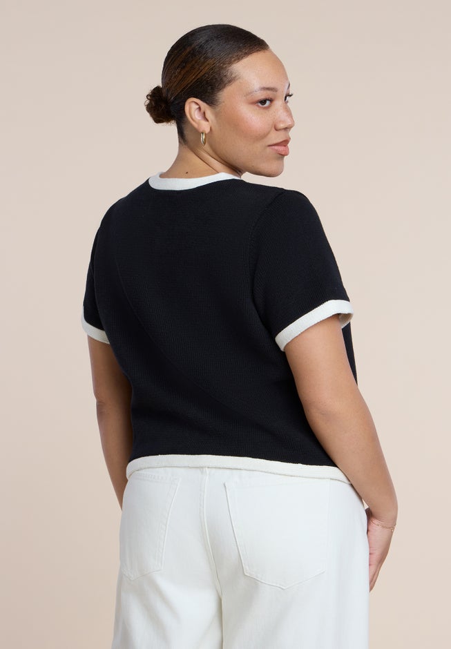 Tipping Detail Cropped Cardigan image number 1