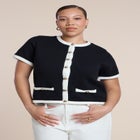 Tipping Detail Cropped Cardigan image number 0