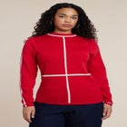 Contrast Line Detail Turtleneck Sweater image number 0