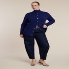 Longline Mockneck Cardigan image number null