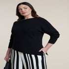 Off The Shoulder Sweater With Side Slit image number 0