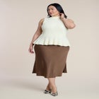 Mockneck Peplum Sweater image number 2