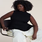 Mockneck Peplum Sweater image number 3