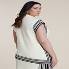 Stripe Detail Sleeveless Mockneck Top image number 1