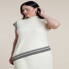 Stripe Detail Sleeveless Mockneck Top image number 0