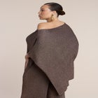 Asym Shimmer Knit Cape image number null
