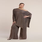 Asym Shimmer Knit Cape image number null