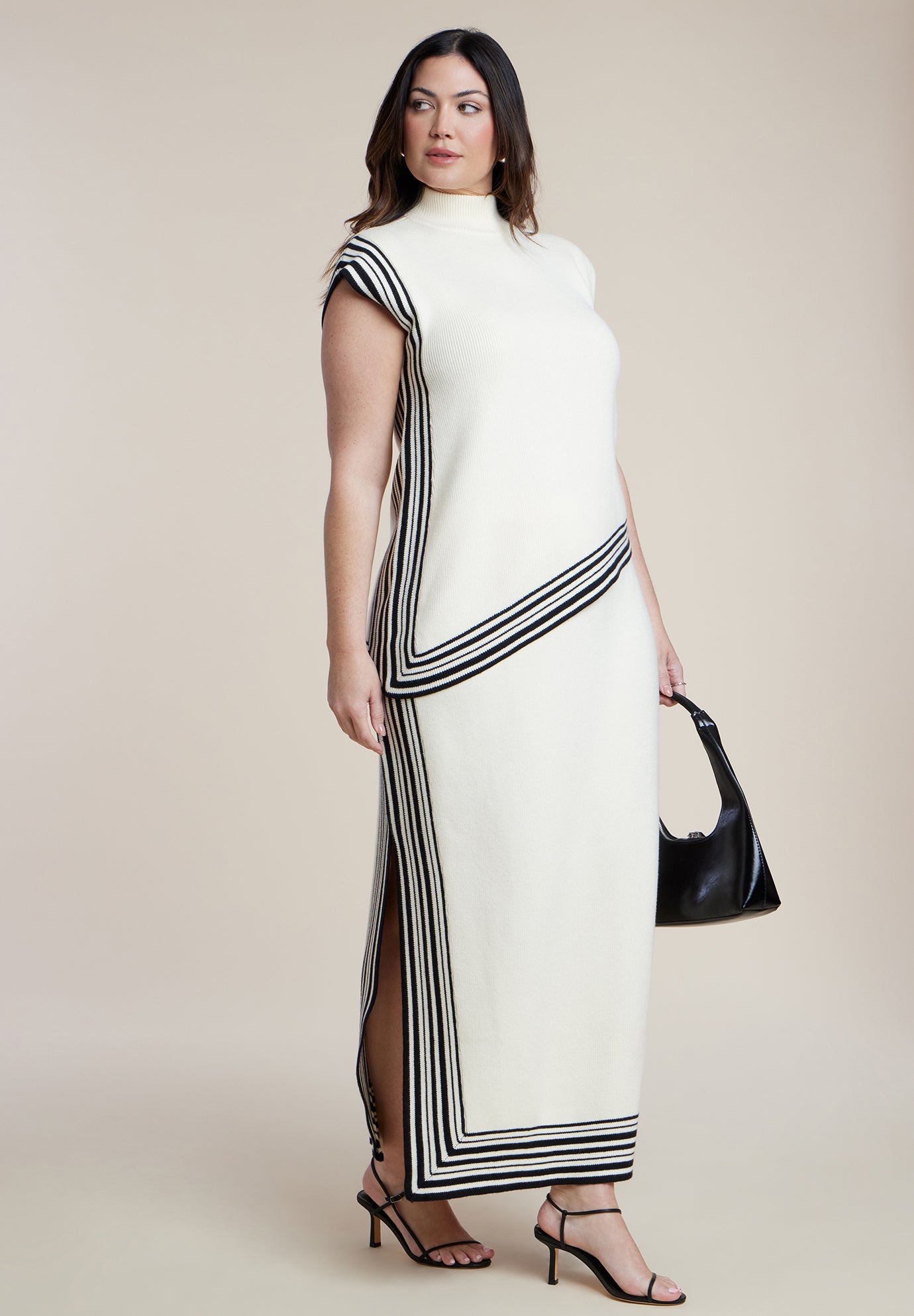 Stripe Detail Sweater Maxi Skirt image number 0