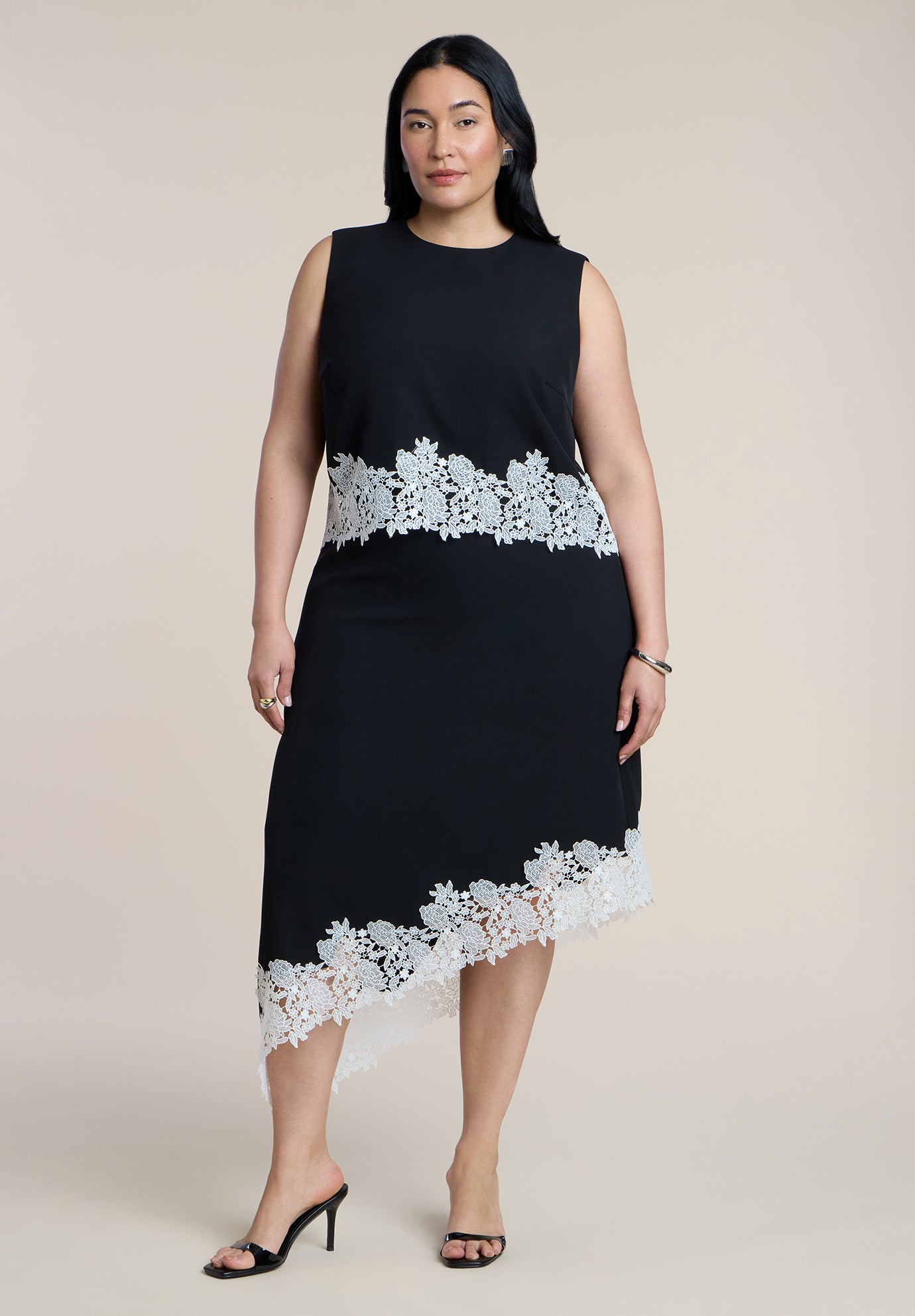 Sleeveless Lace-Trimmed Top image number 2
