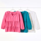 Tiered A-Line Button-Down Long-Sleeve Knit Tunic image number 1
