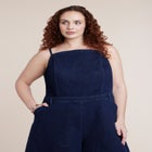 Stretch Denim Culotte Jumpsuit image number 2