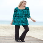 Stretch-Cotton Knit Pull-On Bootcut Leggings image number null