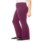 Stretch-Cotton Knit Pull-On Bootcut Leggings image number null
