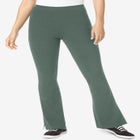 Stretch-Cotton Knit Pull-On Bootcut Leggings image number null
