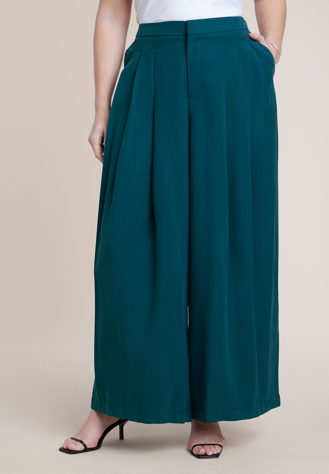 Pleated Wide-Leg Trouser image number 1