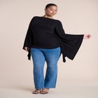 Dramatic Sleeve Shirred Top image number 3