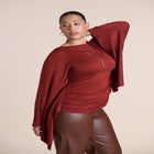 Dramatic Sleeve Shirred Top image number 2