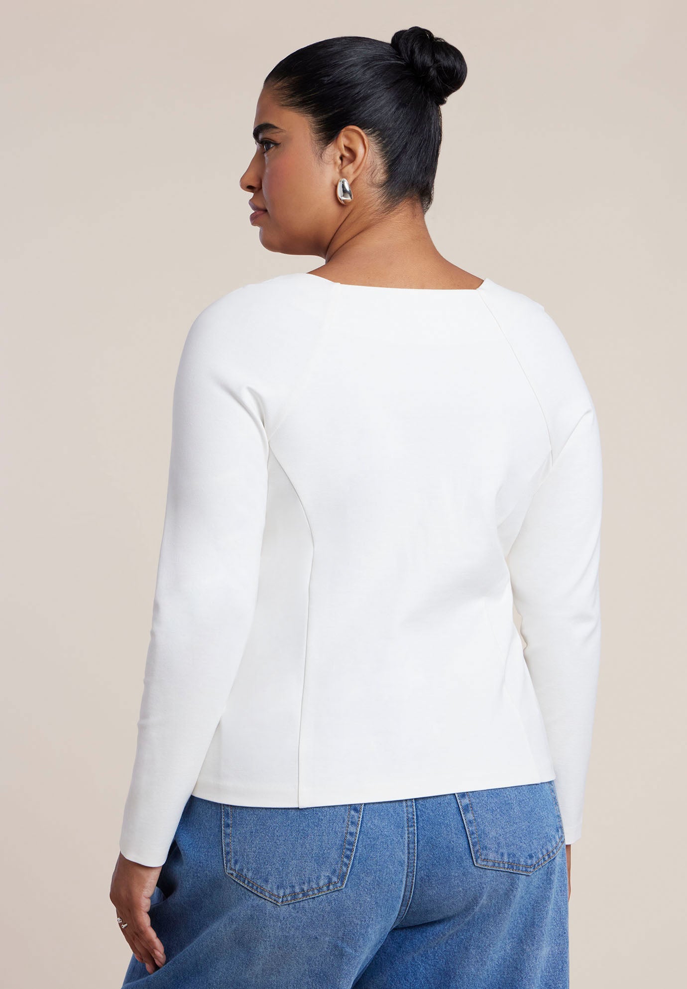 Square Neck Button Front Top image number 1