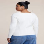 Square Neck Button Front Top image number 1