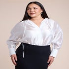 Sheer Blouse With Open Neck image number 0
