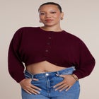 Extended Placket Cropped Cardigan image number 0
