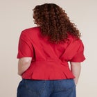 Pleated Cinched Waist Top image number 1
