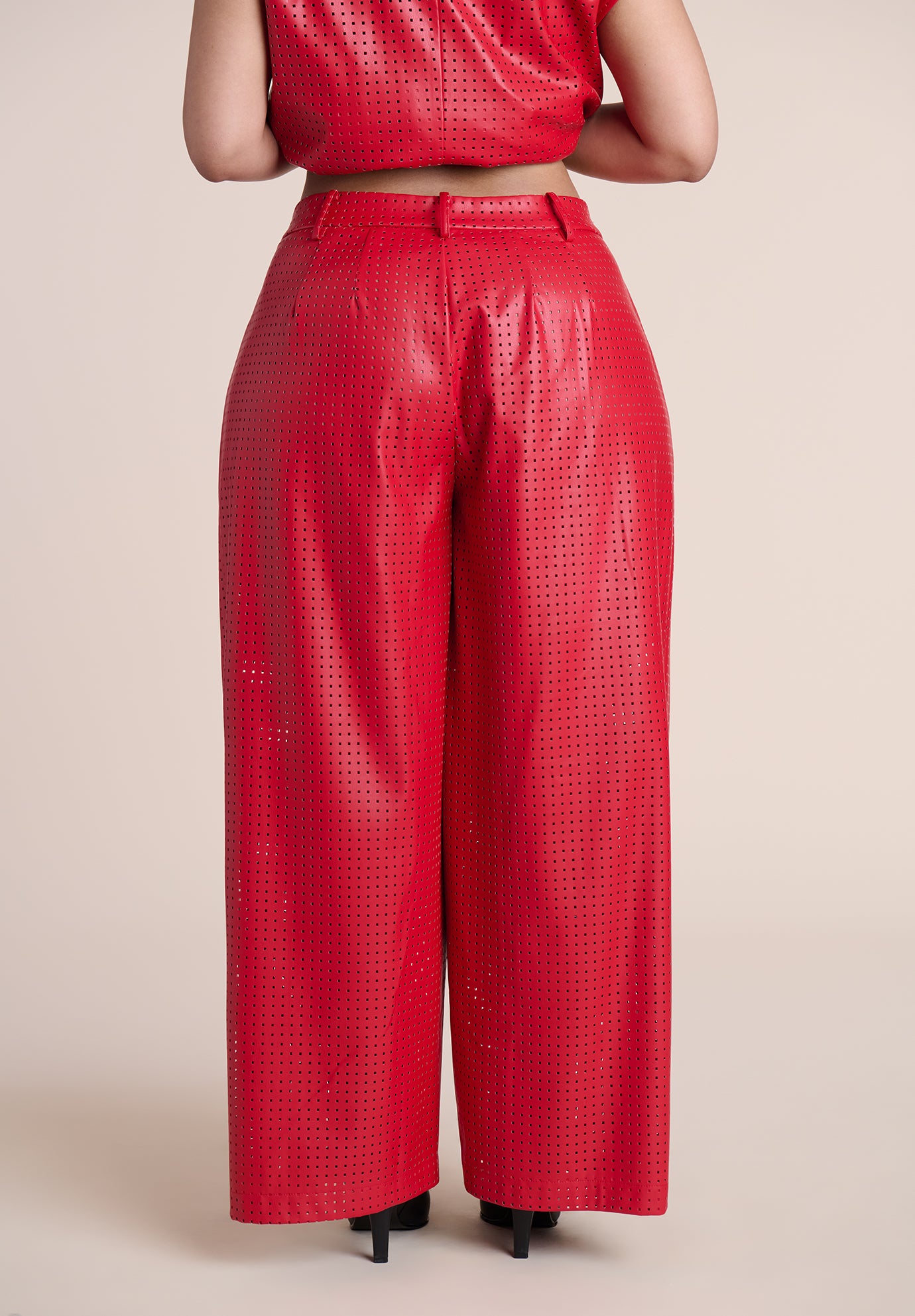 Perforated Faux Leather Pant image number 3