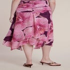 Asymmetric Shirred Midi Skirt image number null