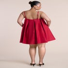 Cape Detail Taffeta Mini Dress image number 1