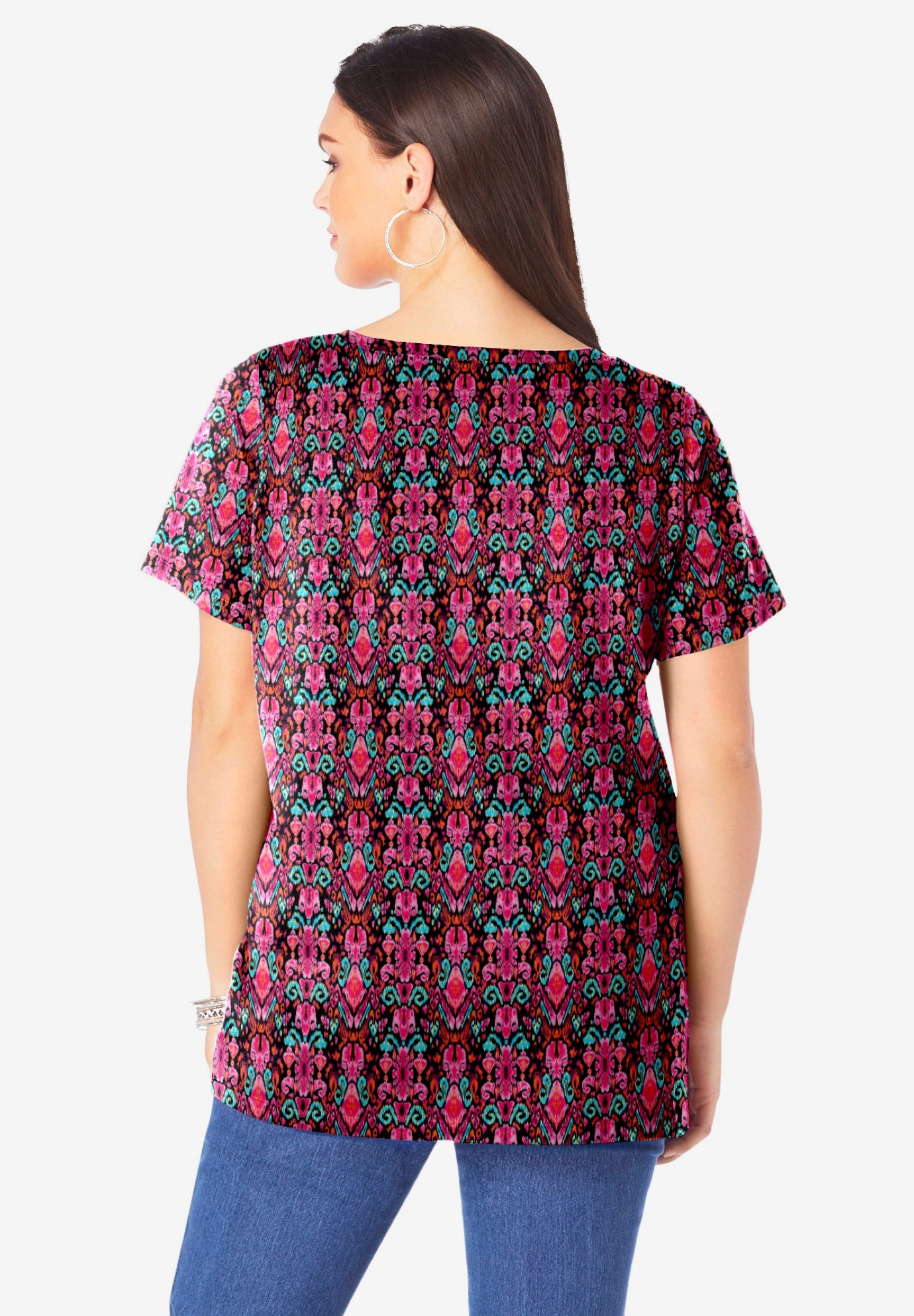 Plus Size Cotton Ultimate V-Neck Tee image number 2