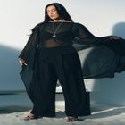 Sheer Dramatic Chiffon Cape image number null