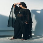 Sheer Dramatic Chiffon Cape image number null